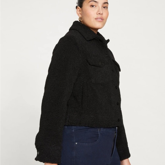 Universal Standard Black Kelsey Teddy jacket size M (M = 18 - 20) New with tags - Picture 4 of 8